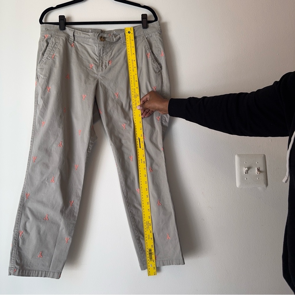 Women’s Sz14 khaki capris with coral lobsters 0010 - Picture 11 of 13